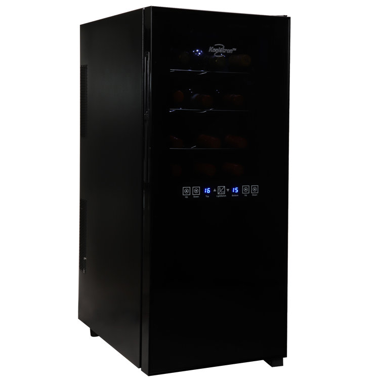 Koolatron 14'' width 24 Bottle Dual Zone Freestanding Wine Refrigerator
